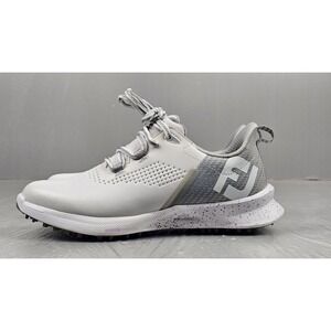 Footjoy FJ Fuel Golf Shoes Wonens 8 (M) Gray White Spikeless Sneakers 90608